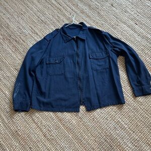 Navy Vintage Military Jacket Blue